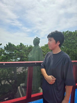 桂浜で、龍馬像に大接近!!