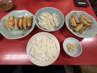 左から焼、水、揚。どれも美味しかったです♪